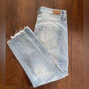 Light wash high waisted jeans